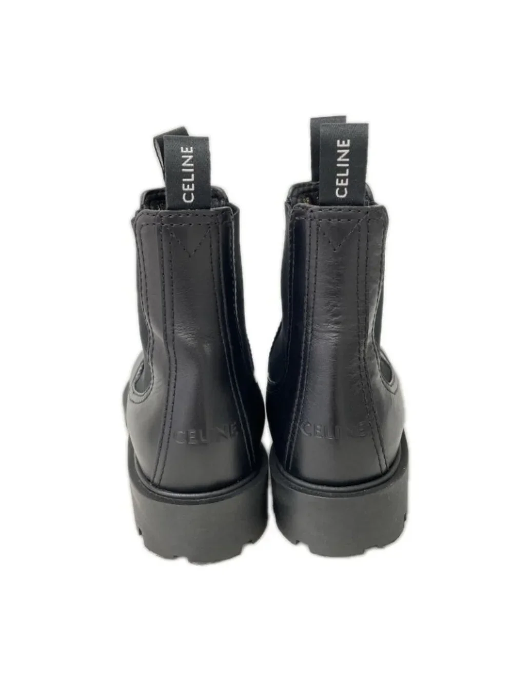 Celine Margaret Chelsea Boots Shiny Bull